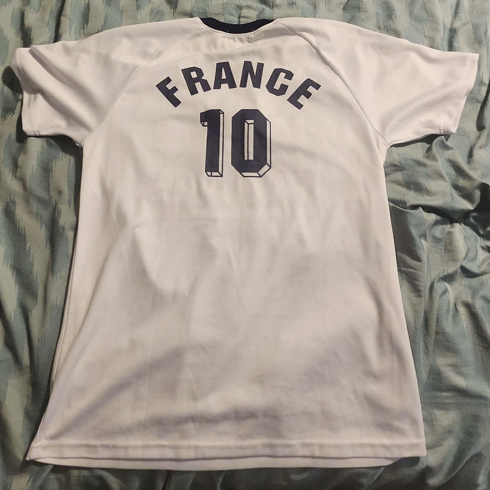 France White Soccer Team Jersey‎ Style #10 Men's Size 2XL. - Picture 4 of 5